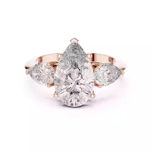  Pear Diamond Solitaire Ring
