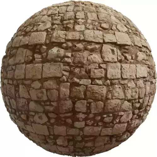 Rugged Fieldstone Wall PBR Texture 