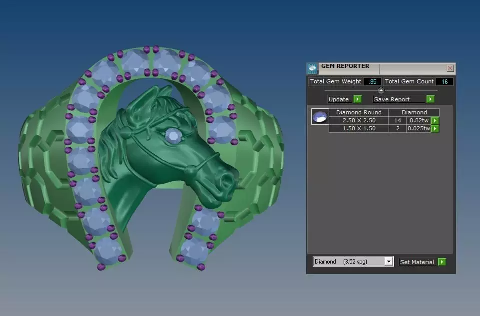 HORSE RING  3D print model_2