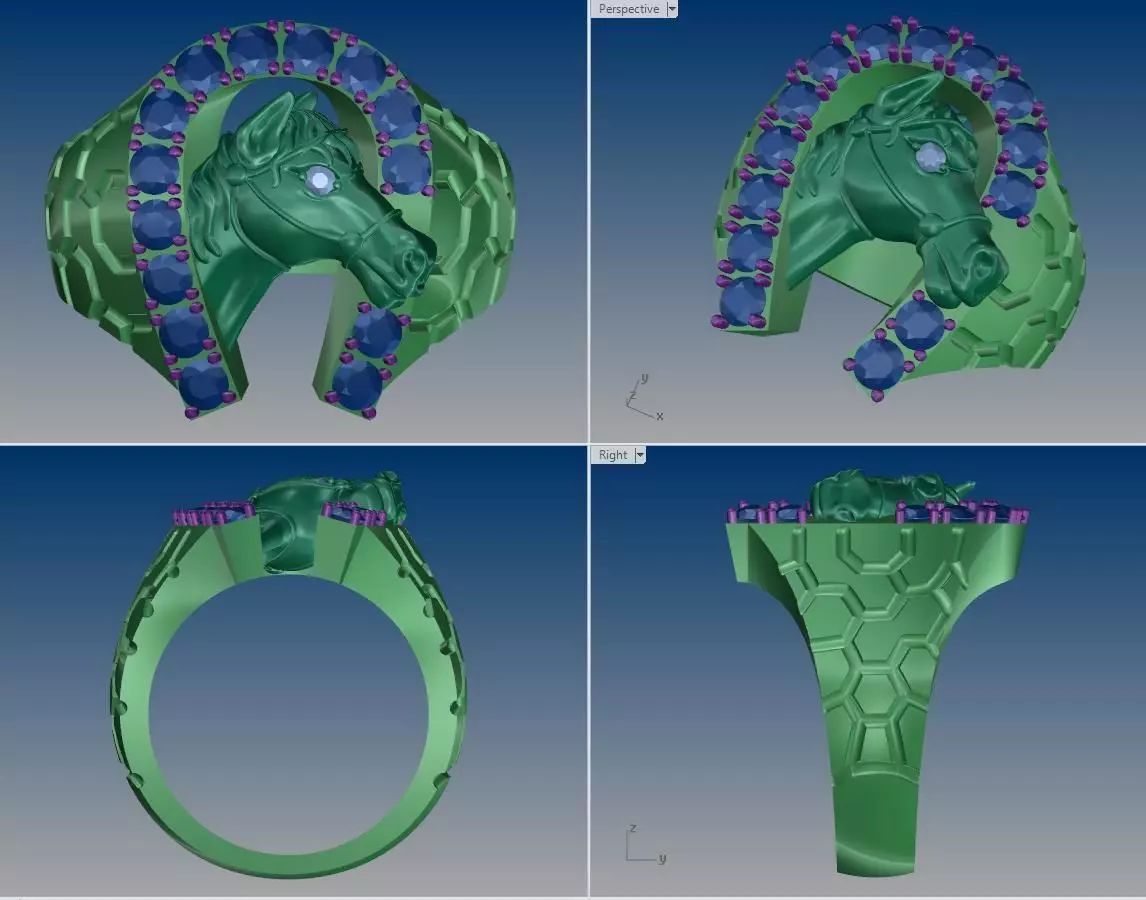 HORSE RING  3D print model_1