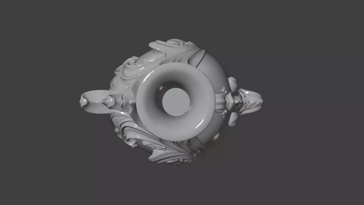 Baroque Style Decorative Vase STL 3D Model 3D print model_7