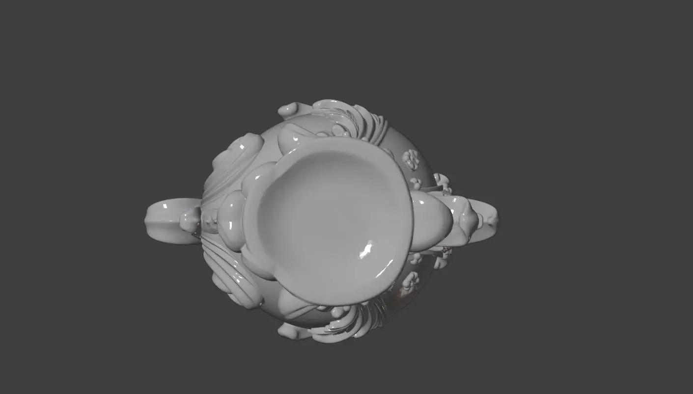 Baroque Style Decorative Vase STL 3D Model 3D print model_8