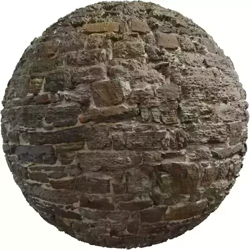 Historic Rubble Brick Wall PBR Texture