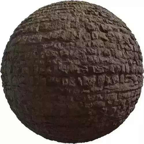 Weathered Rubble Stone Wall PBR Texture 