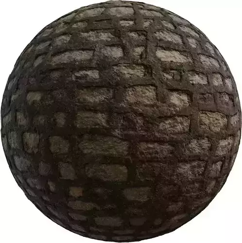 Mossy Cobblestone Path PBR Texture