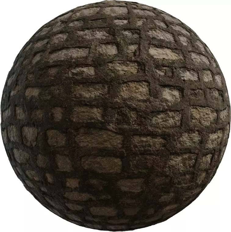 Mossy Cobblestone Path PBR Texture Texture_0