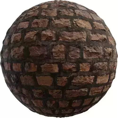 Terracotta Cobblestone Street PBR Texture