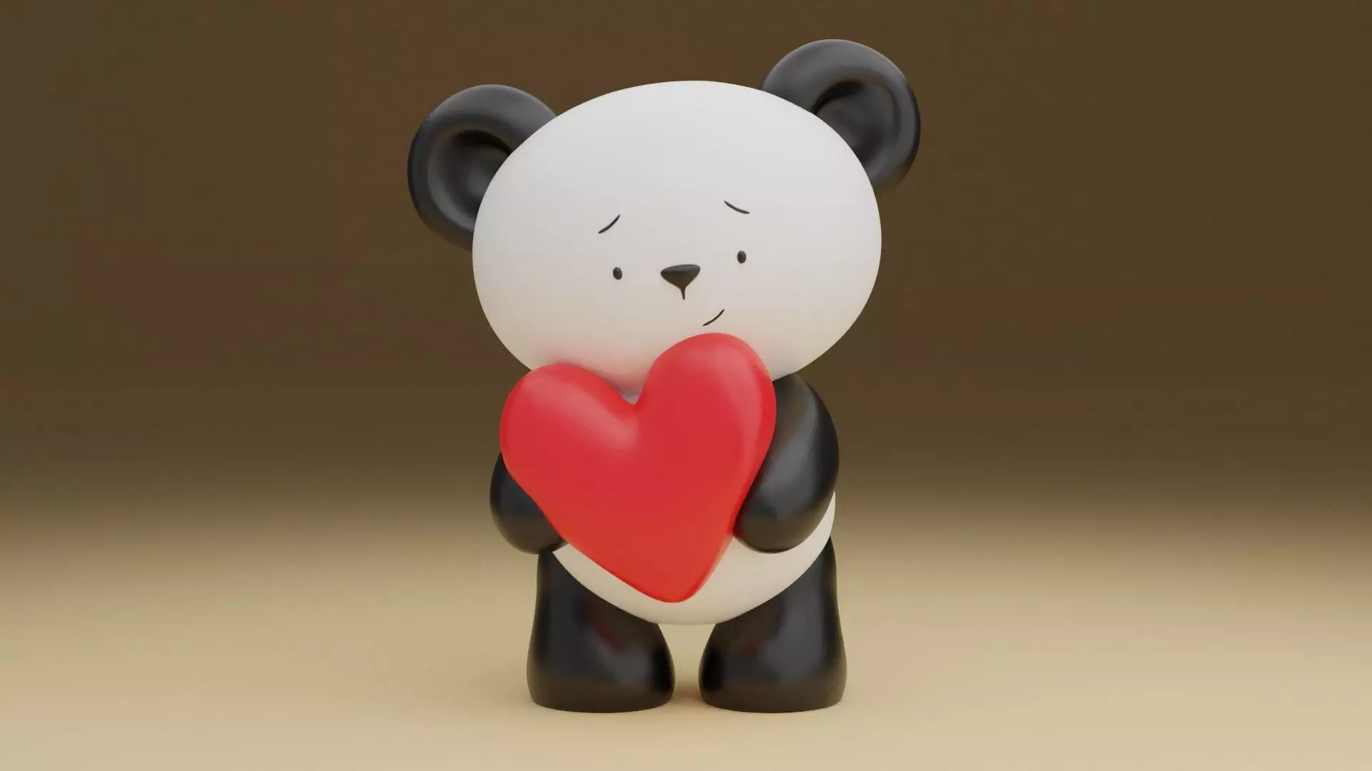 Valentine panda05 3D print model_0