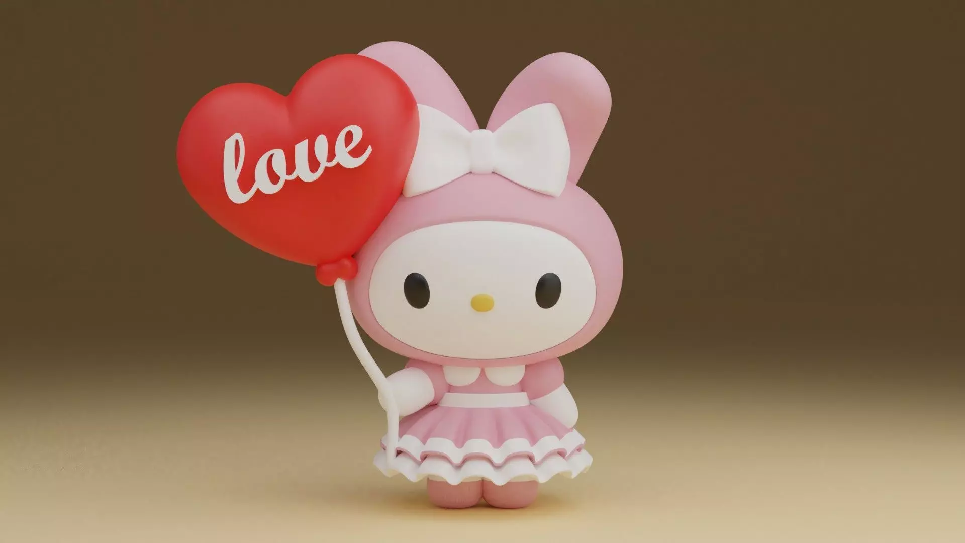 Valentine sanrio my melody 10 3D print model