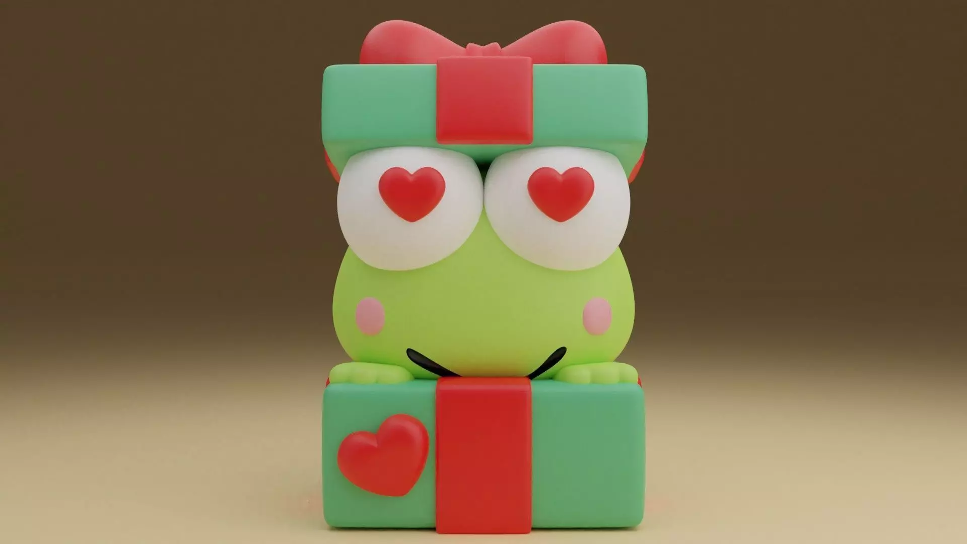 Valentine keroppi 01 3D print model_0