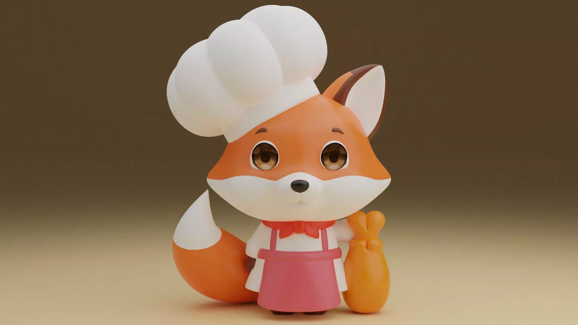 Chef fox 06 3D print model_0