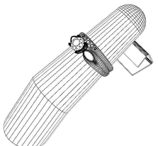 wedding ring Low-poly 3D model