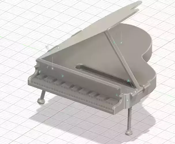 Grand Piano 3D print model