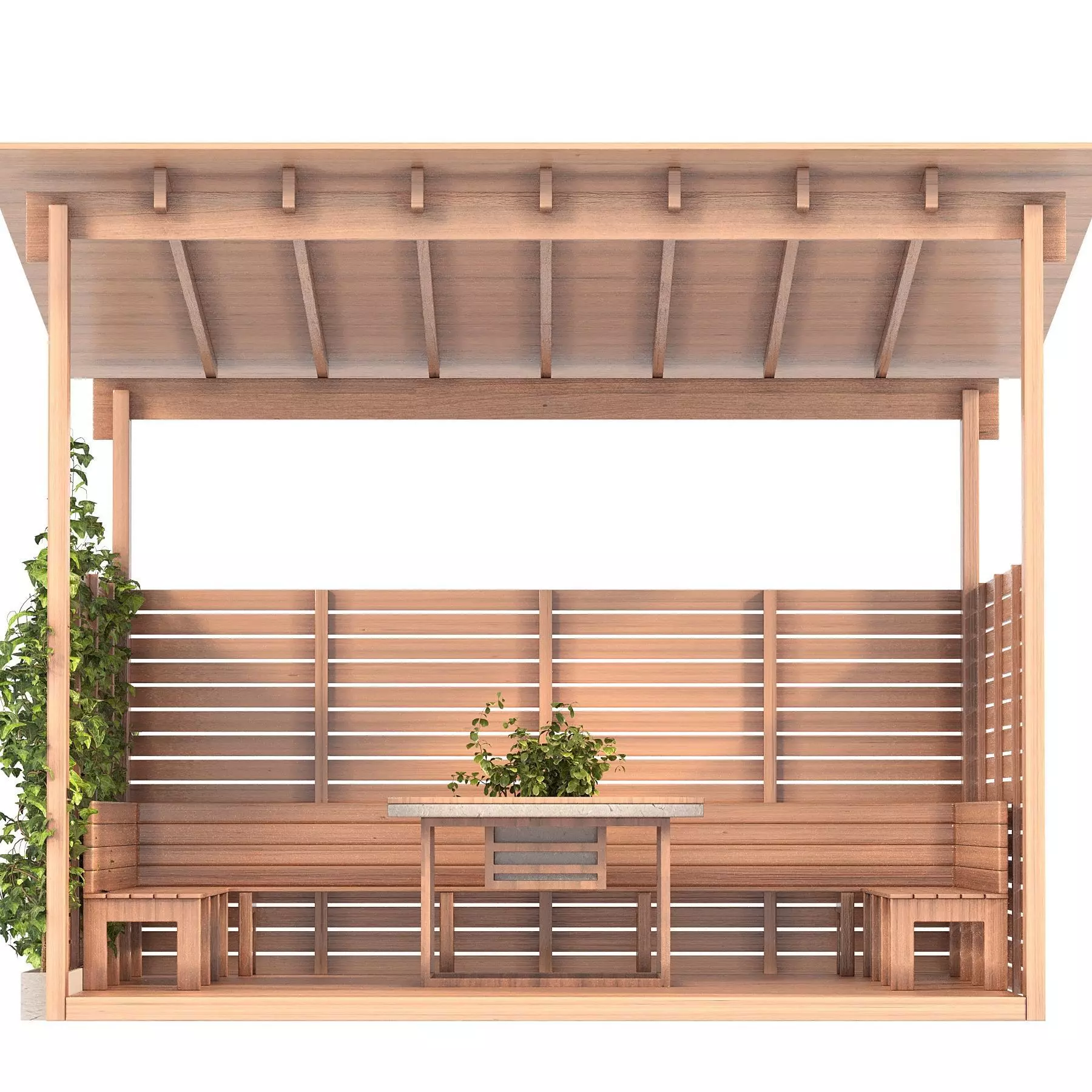 Backyard Gazebo 3D model_3