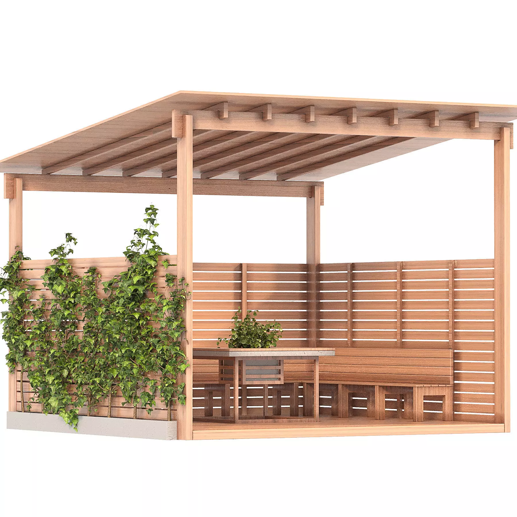 Backyard Gazebo 3D model_0