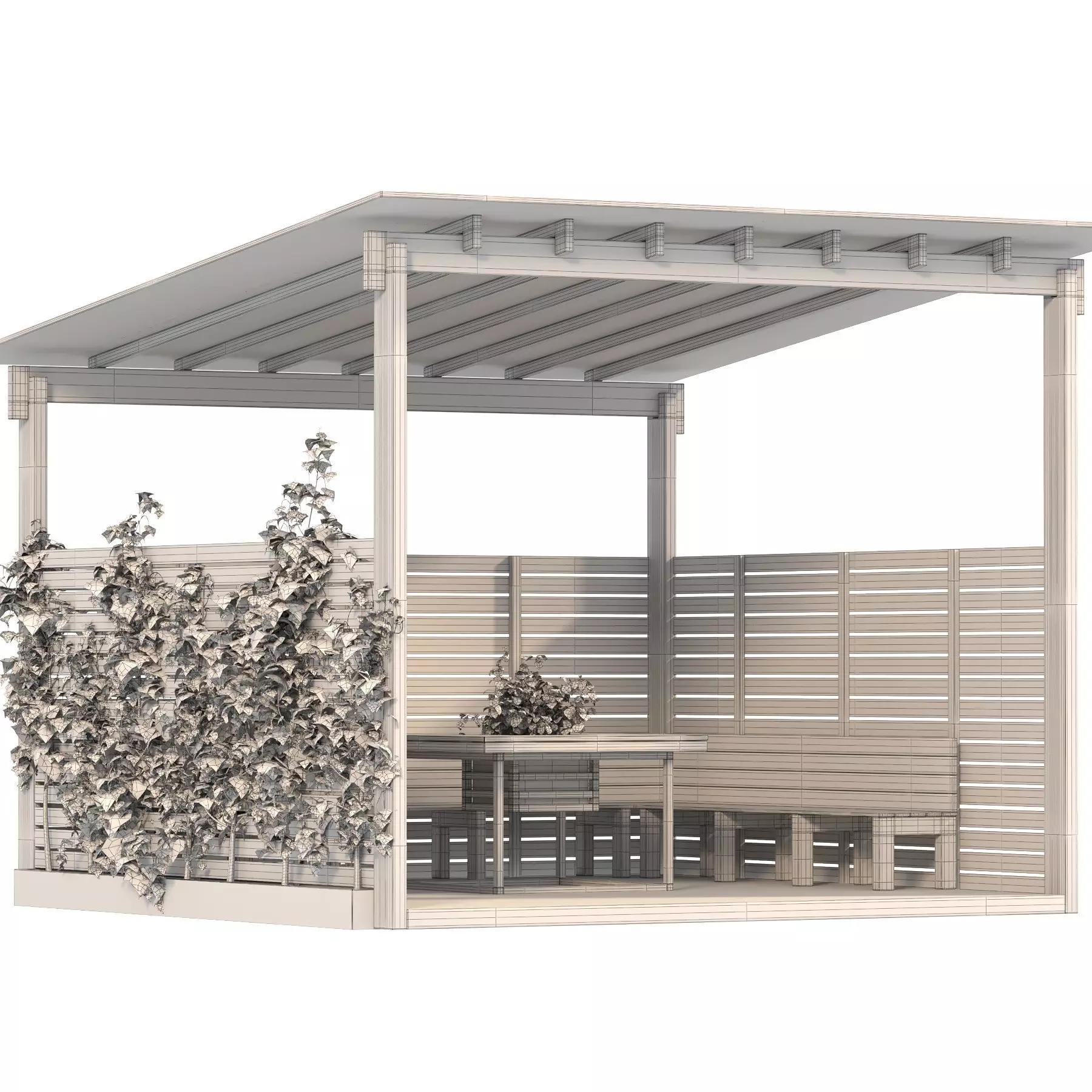 Backyard Gazebo 3D model_1