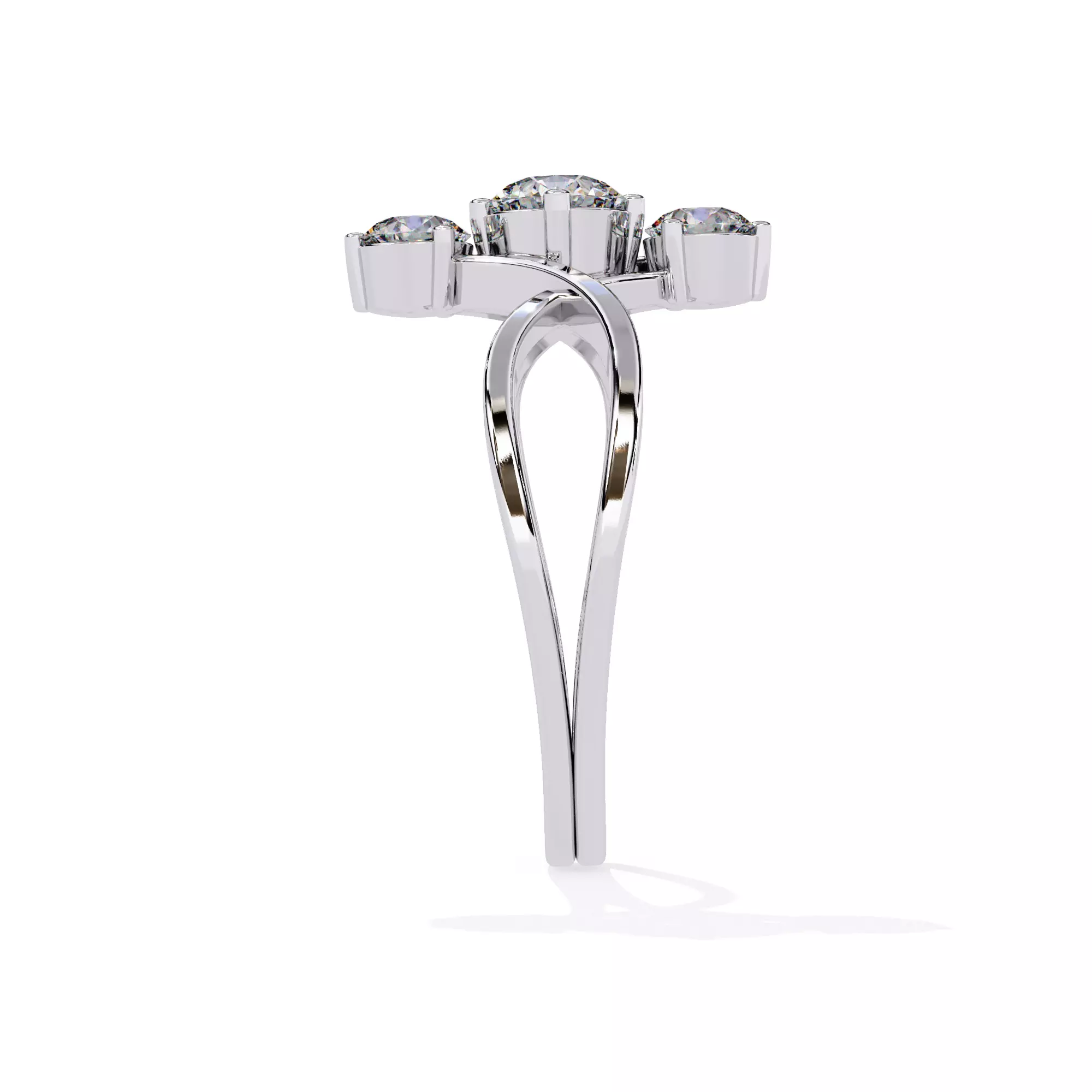 Tree Diamond Ring stl 3dm render 3D print model_5