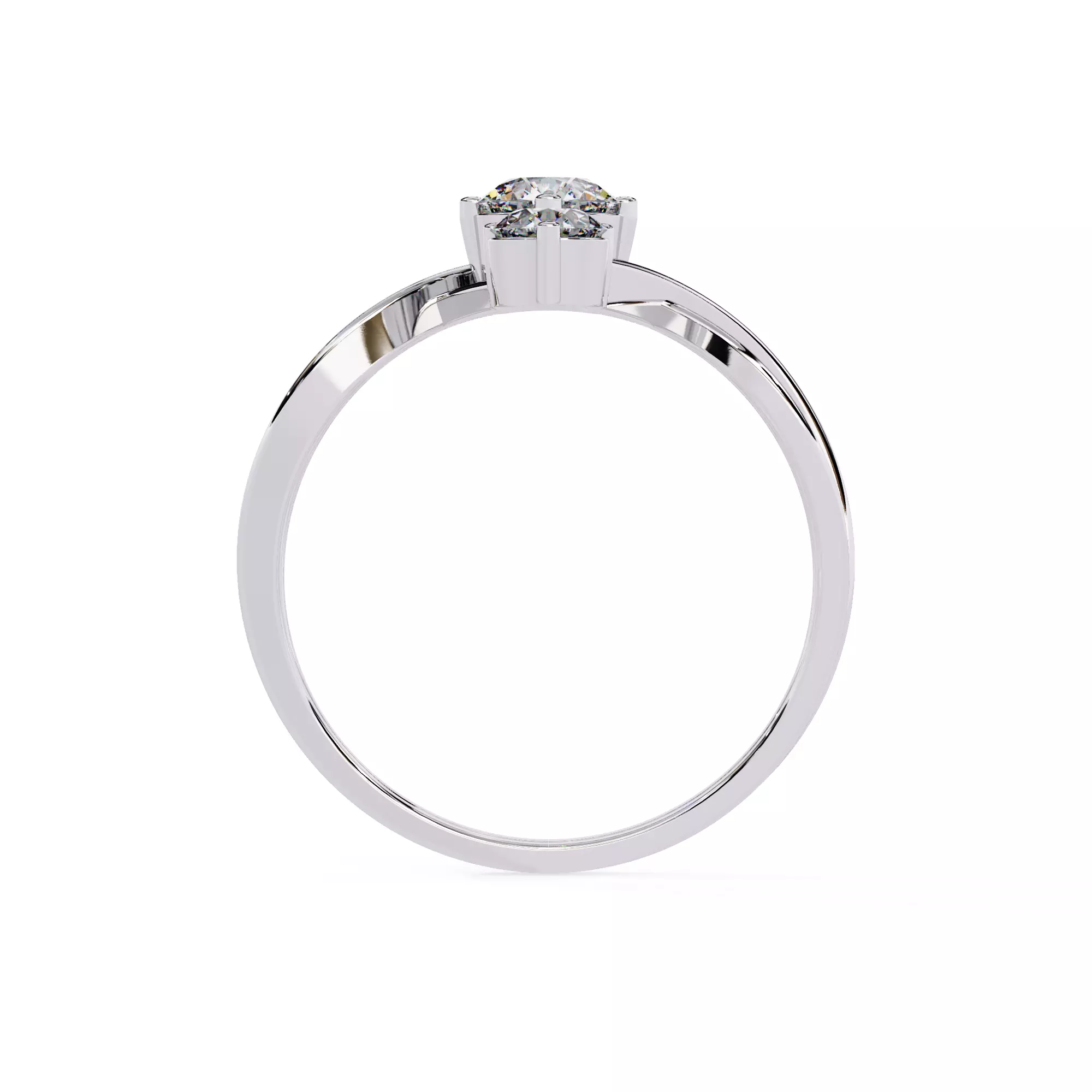 Tree Diamond Ring stl 3dm render 3D print model_13