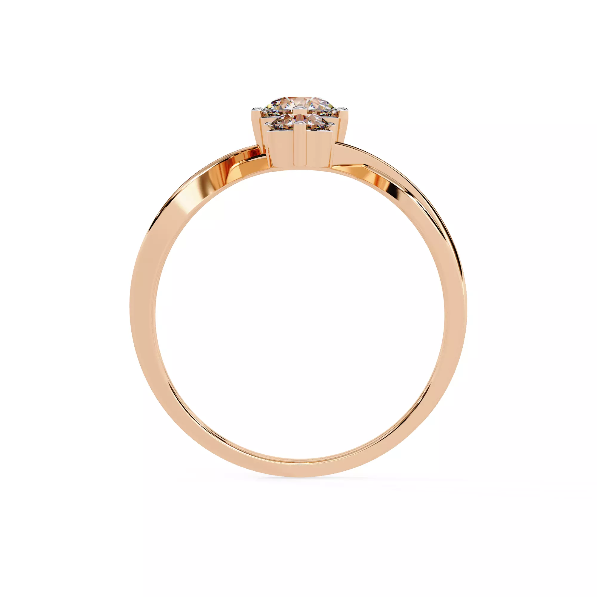 Tree Diamond Ring stl 3dm render 3D print model_12