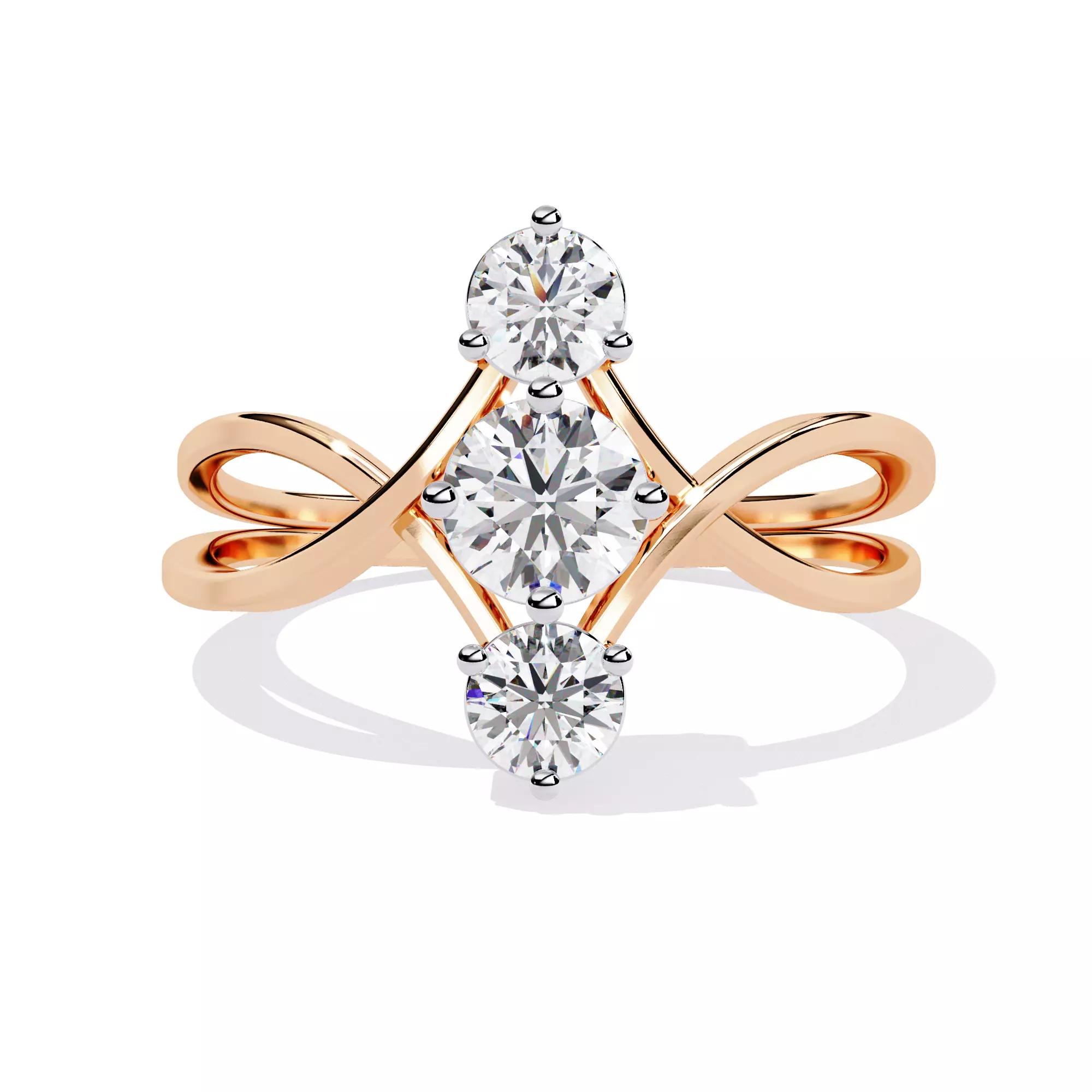 Tree Diamond Ring stl 3dm render 3D print model_0