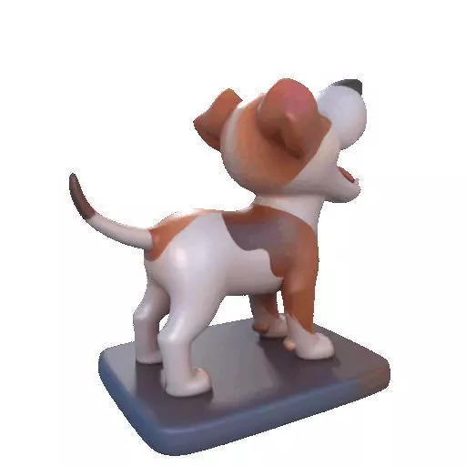 2863 Laughing Galgo Dog Full Figure 3D Model on Base 3D print model_20