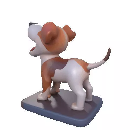 2863 Laughing Galgo Dog Full Figure 3D Model on Base 3D print model_30