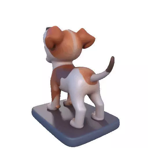 2863 Laughing Galgo Dog Full Figure 3D Model on Base 3D print model_28