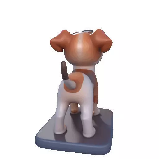 2863 Laughing Galgo Dog Full Figure 3D Model on Base 3D print model_24