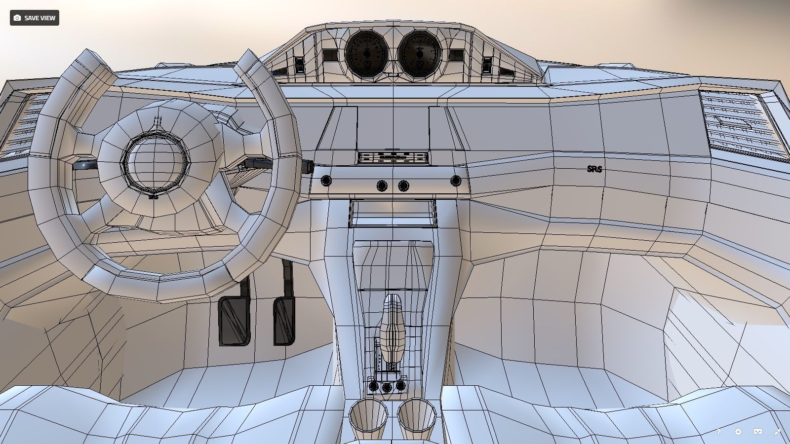 Affekta Cyclonic  Concept Sport car LowPoly Low-poly 3D model_29