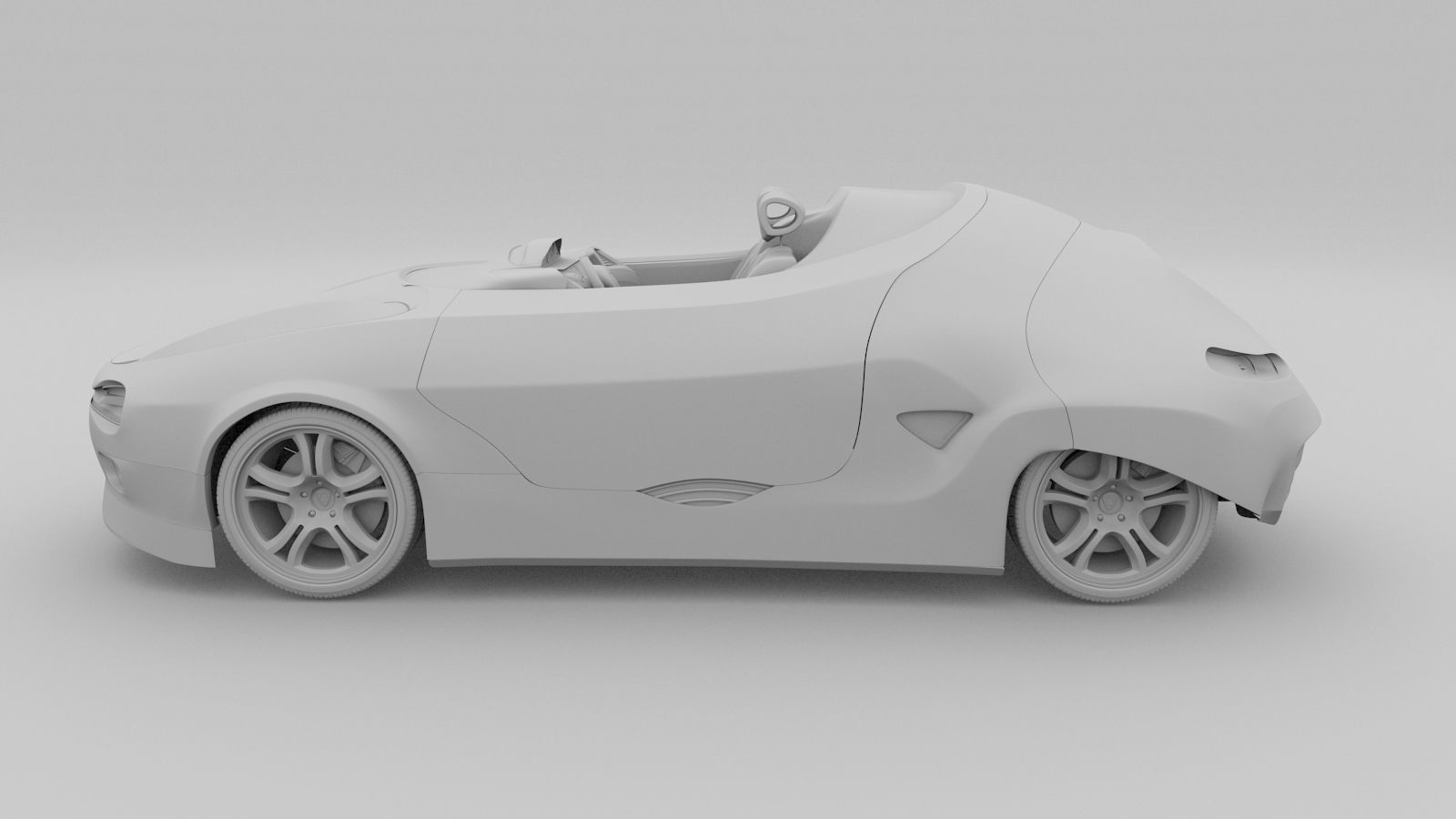 Affekta Cyclonic  Concept Sport car LowPoly Low-poly 3D model_22