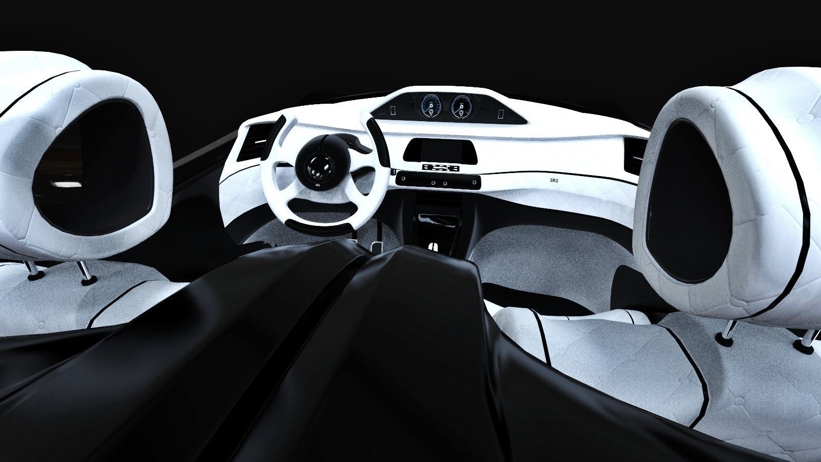 Affekta Cyclonic  Concept Sport car LowPoly Low-poly 3D model_10