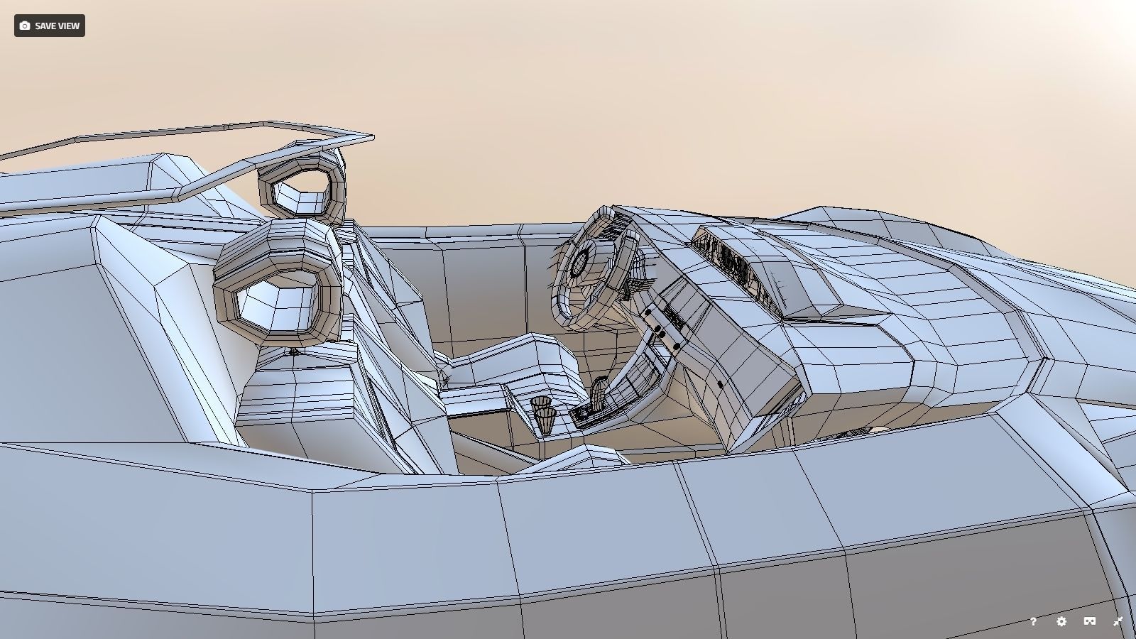 Affekta Cyclonic  Concept Sport car LowPoly Low-poly 3D model_24