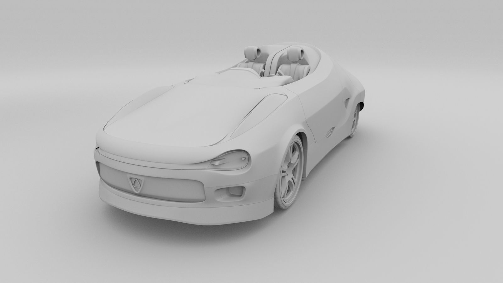 Affekta Cyclonic  Concept Sport car LowPoly Low-poly 3D model_19
