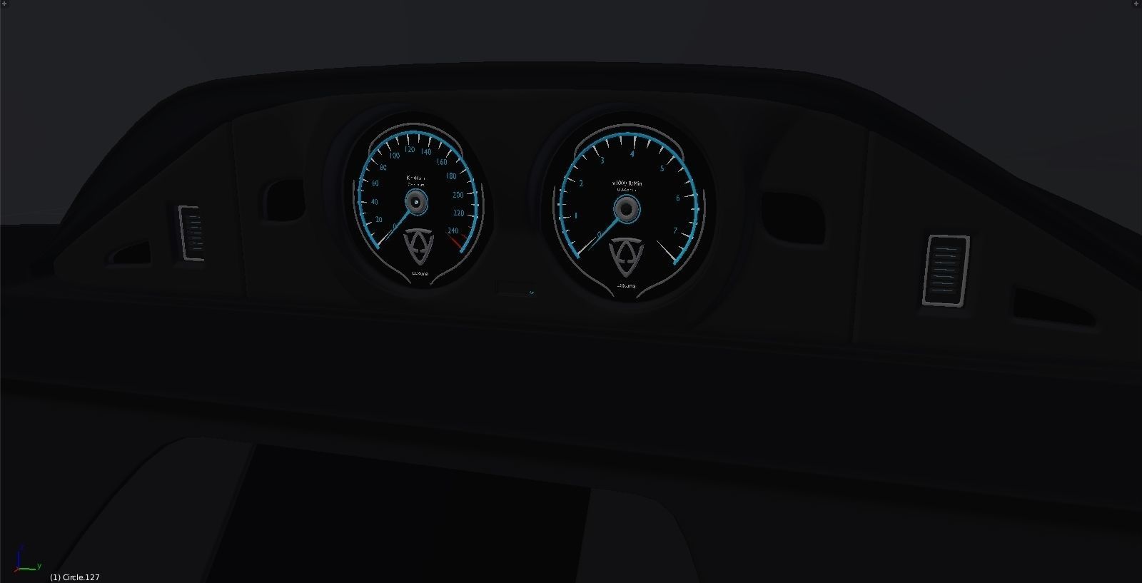 Affekta Cyclonic  Concept Sport car LowPoly Low-poly 3D model_14