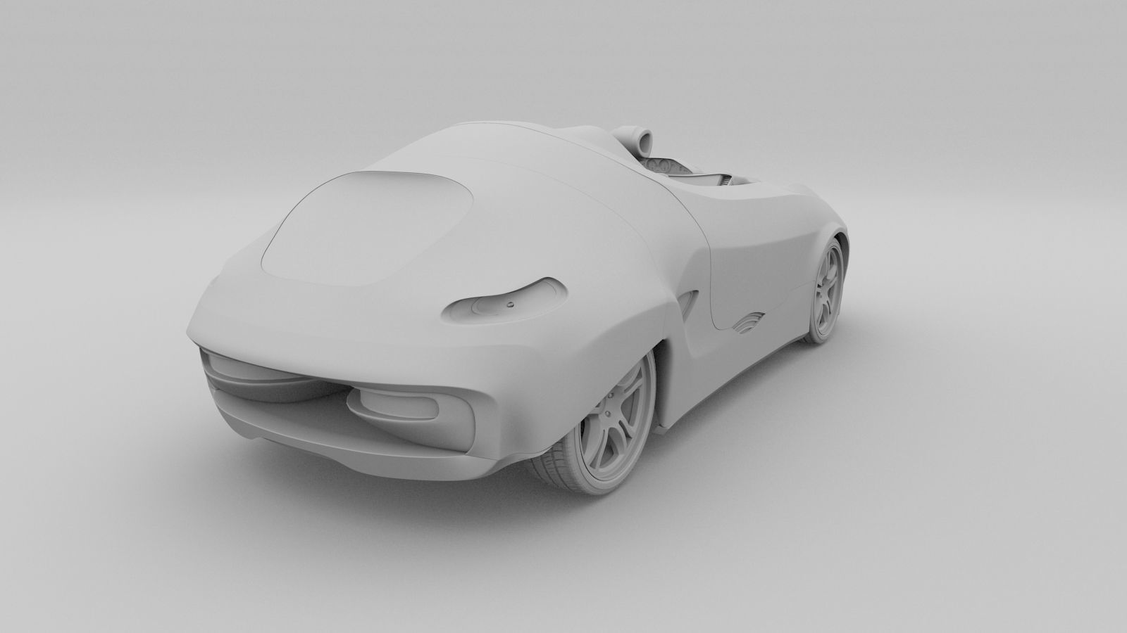 Affekta Cyclonic  Concept Sport car LowPoly Low-poly 3D model_20