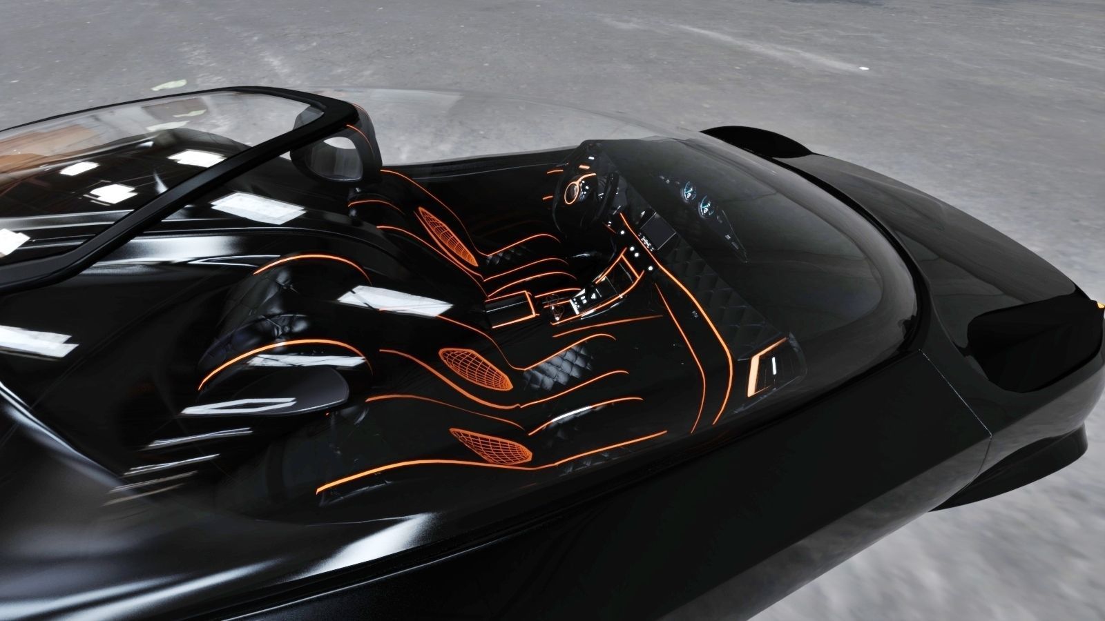 Affekta Cyclonic  Concept Sport car LowPoly Low-poly 3D model_8