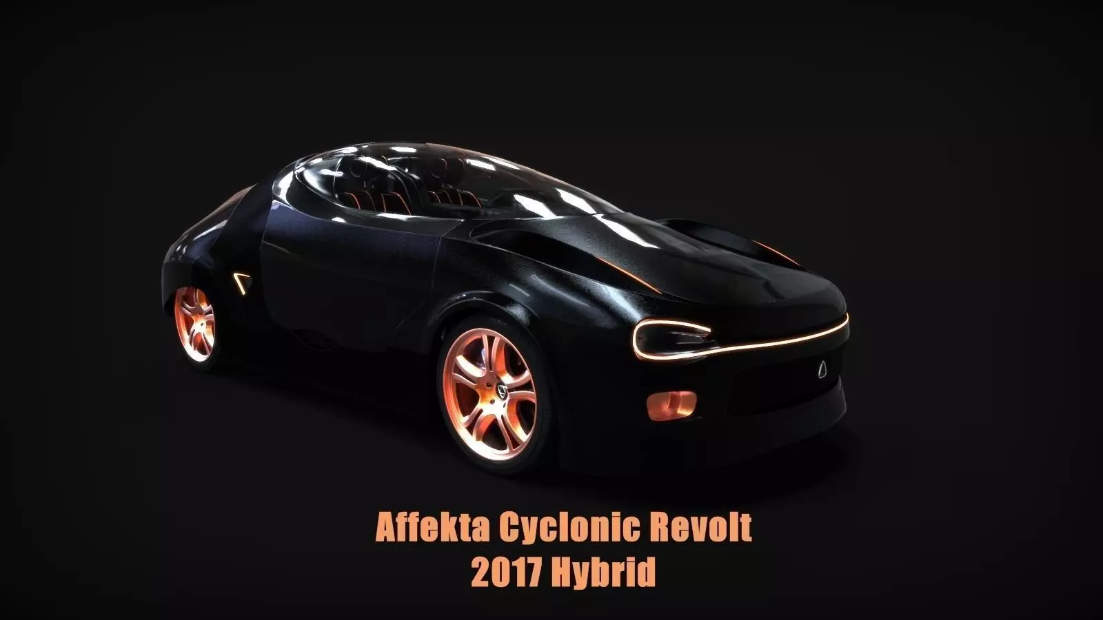 Affekta Cyclonic  Concept Sport car LowPoly Low-poly 3D model_0