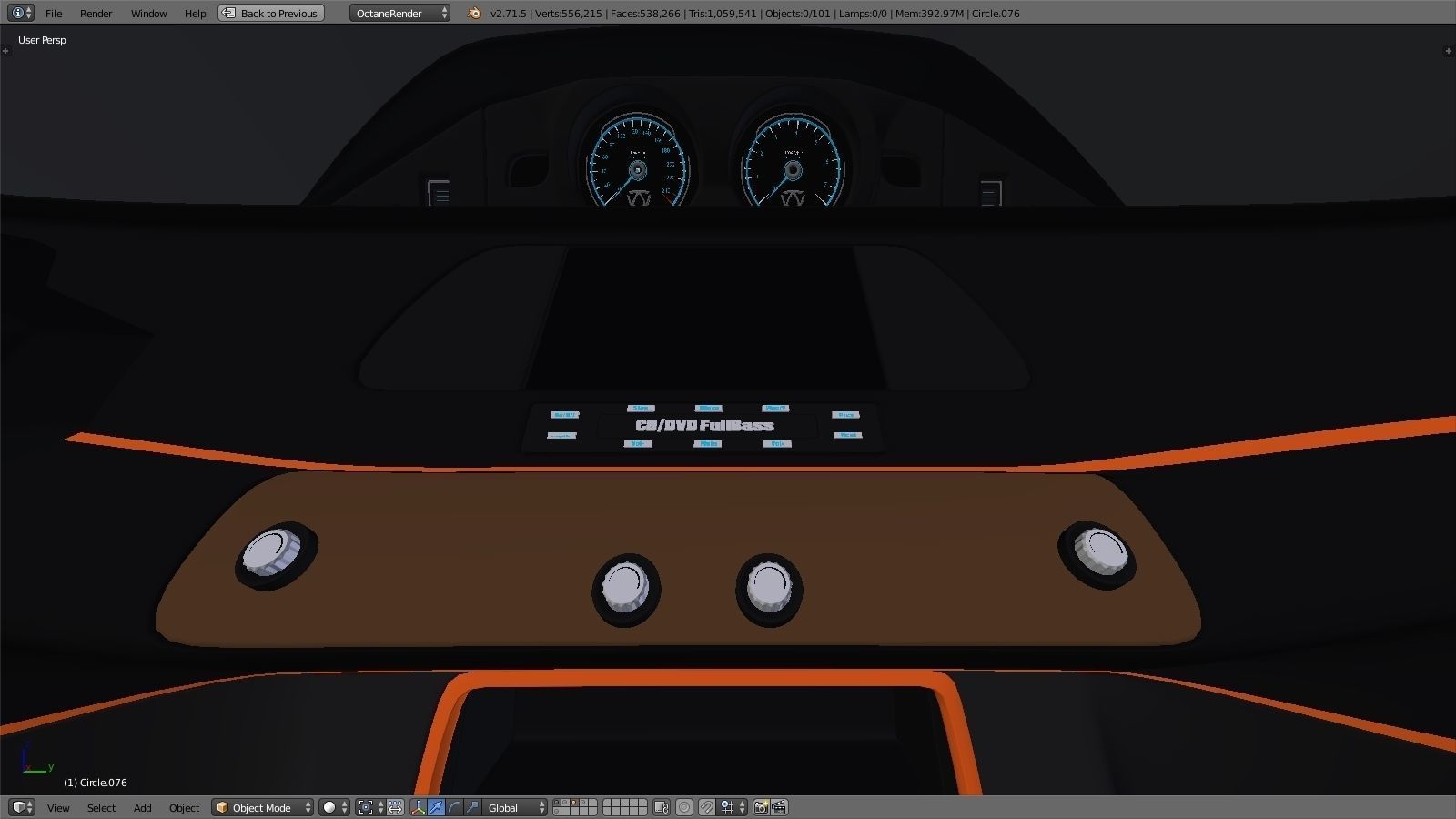 Affekta Cyclonic  Concept Sport car LowPoly Low-poly 3D model_15