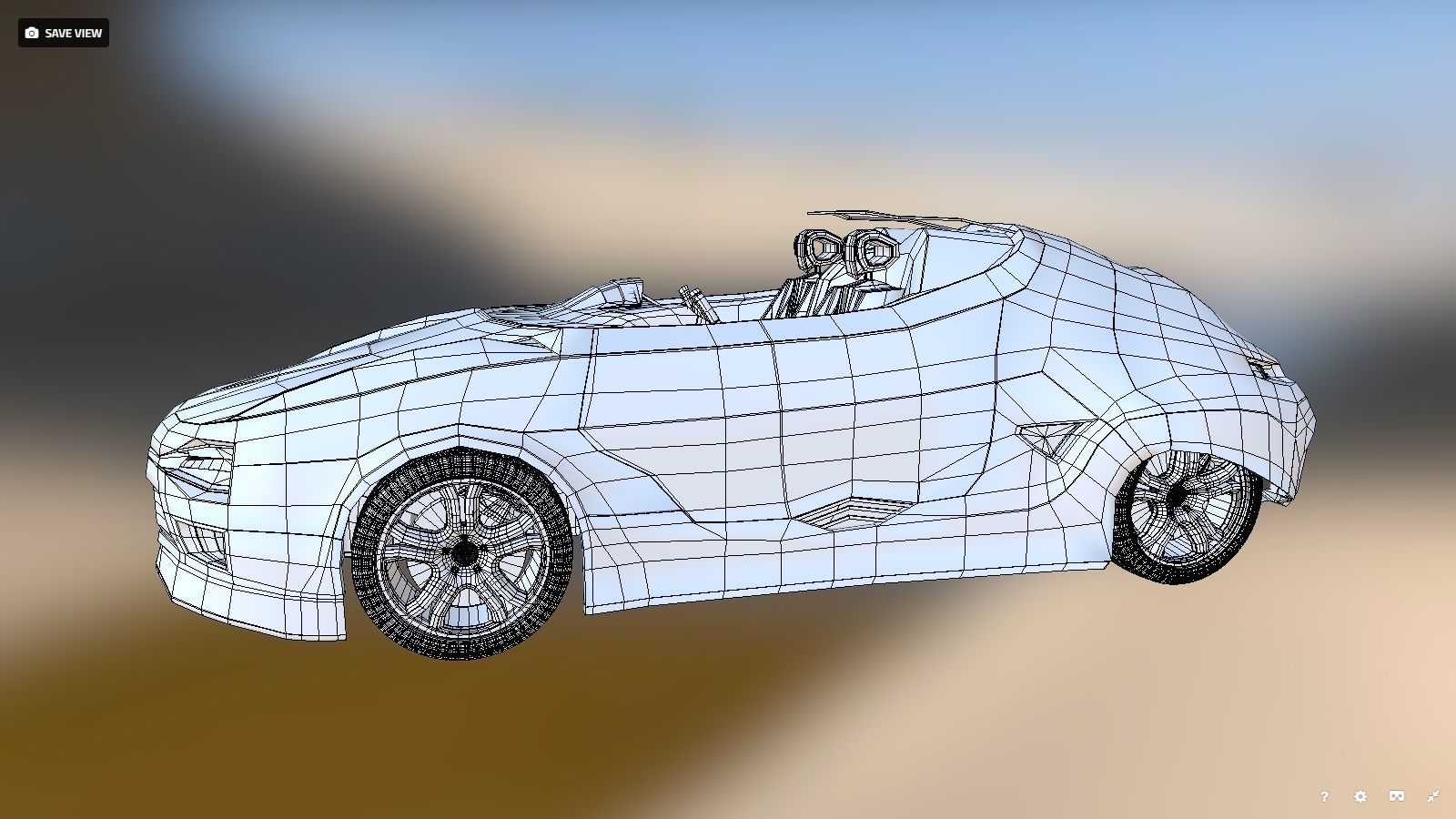 Affekta Cyclonic  Concept Sport car LowPoly Low-poly 3D model_25