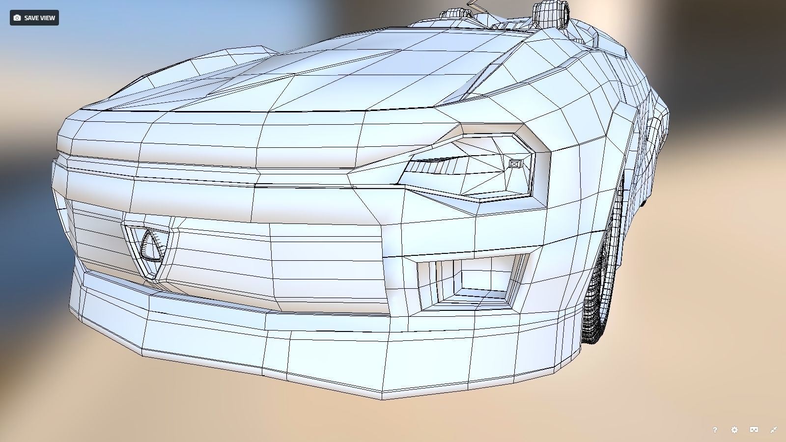 Affekta Cyclonic  Concept Sport car LowPoly Low-poly 3D model_28