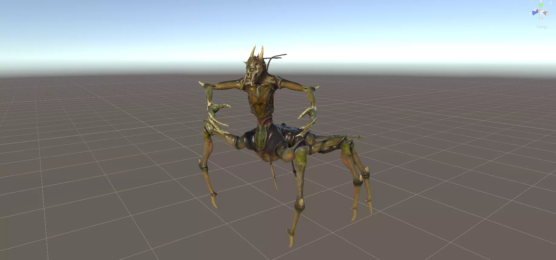 Spider-Like Monster Low-poly 3D model_8