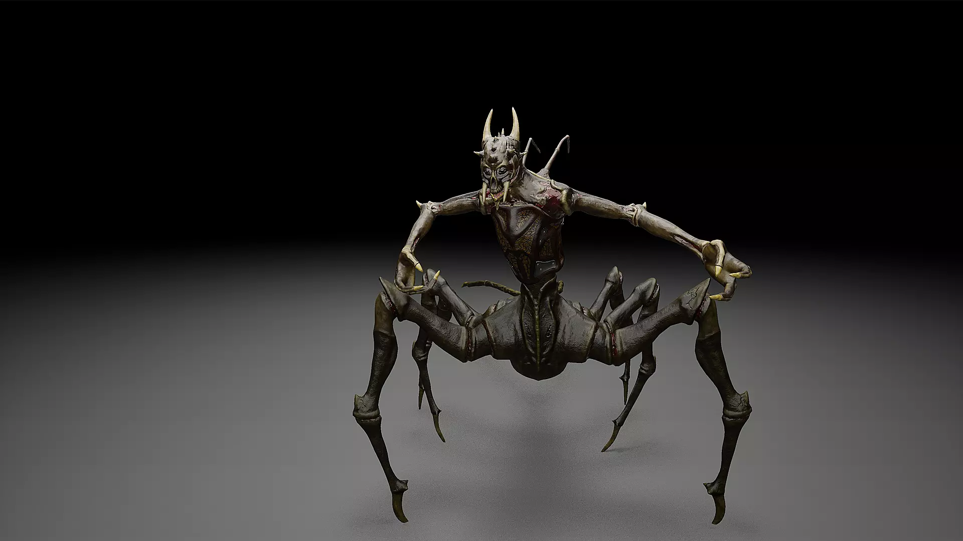 Spider-Like Monster Low-poly 3D model_2