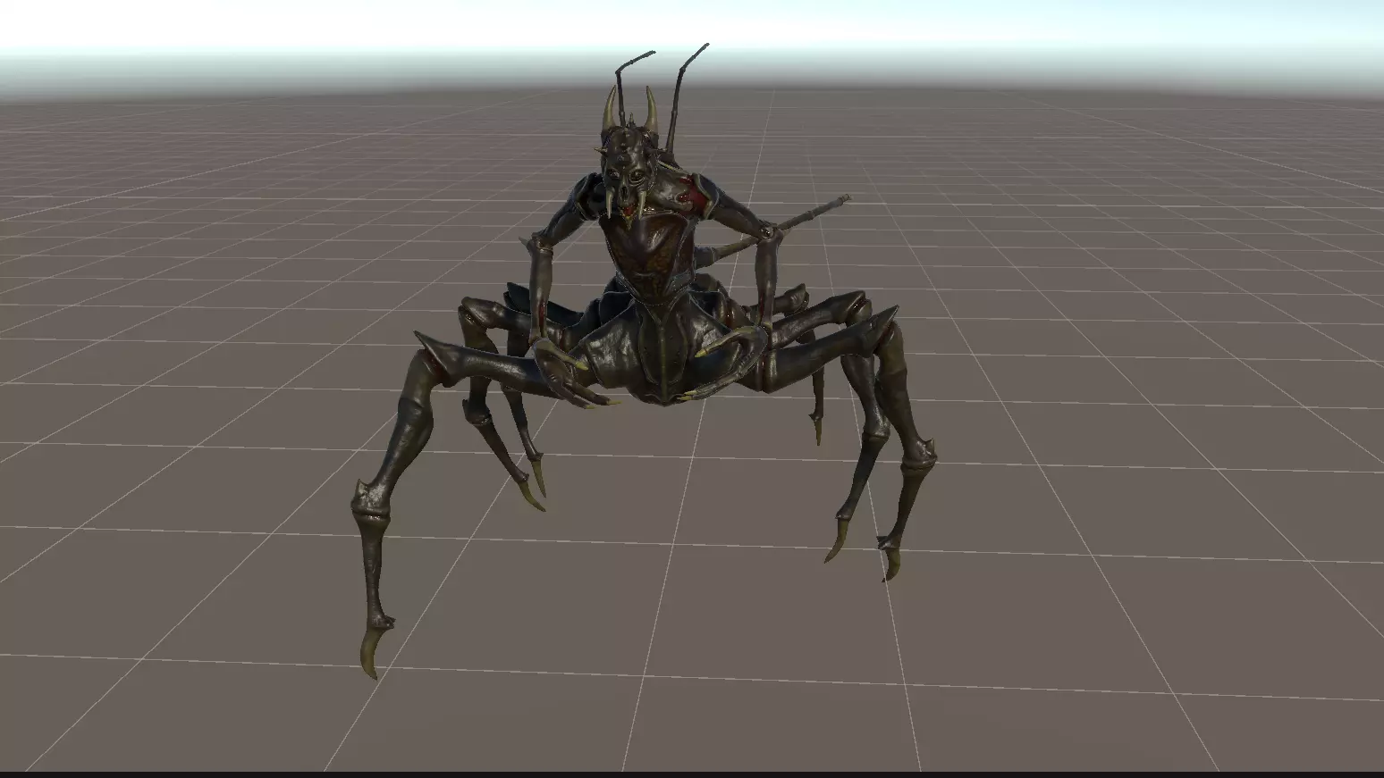 Spider-Like Monster Low-poly 3D model_10