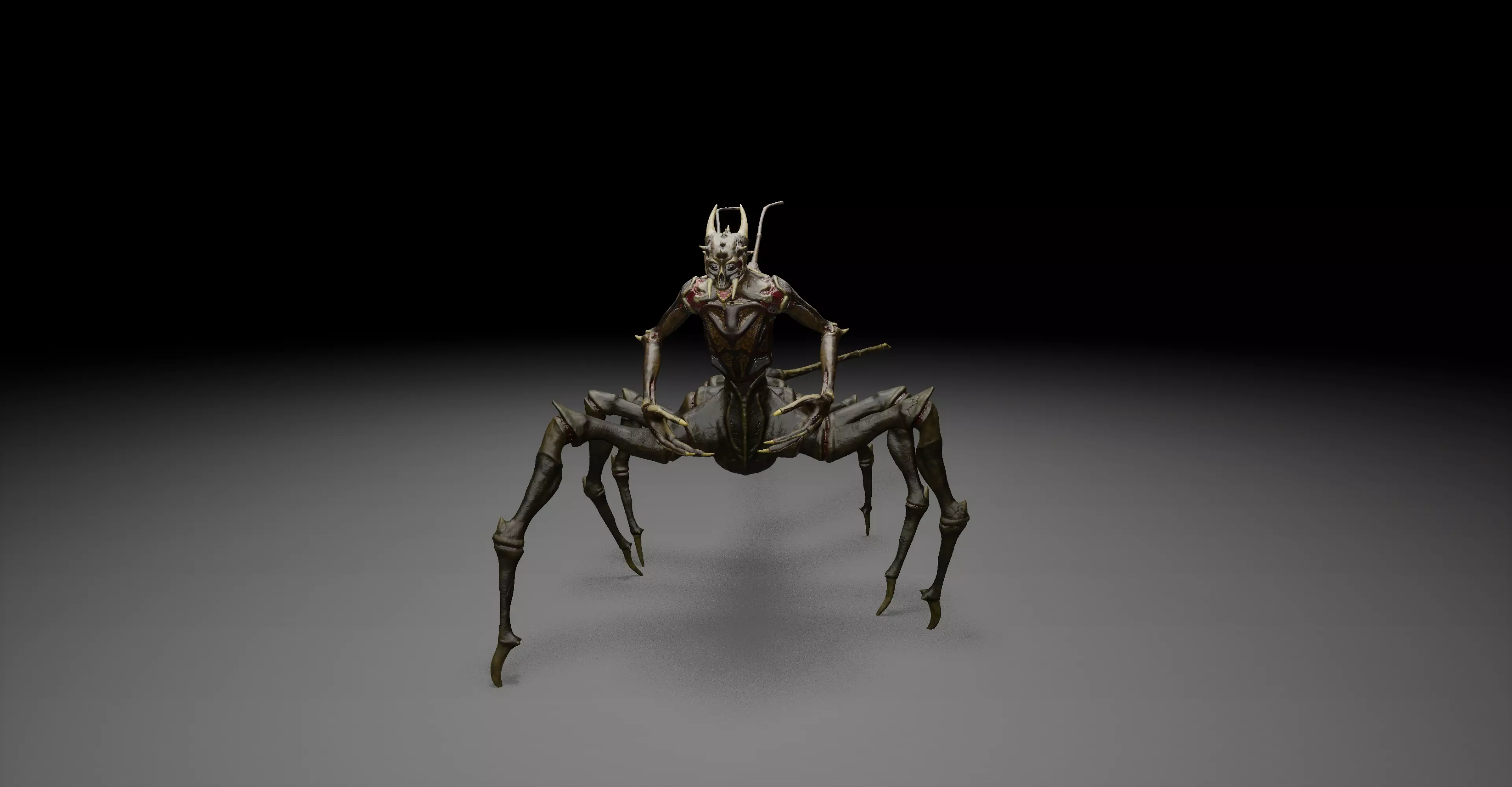 Spider-Like Monster Low-poly 3D model_0