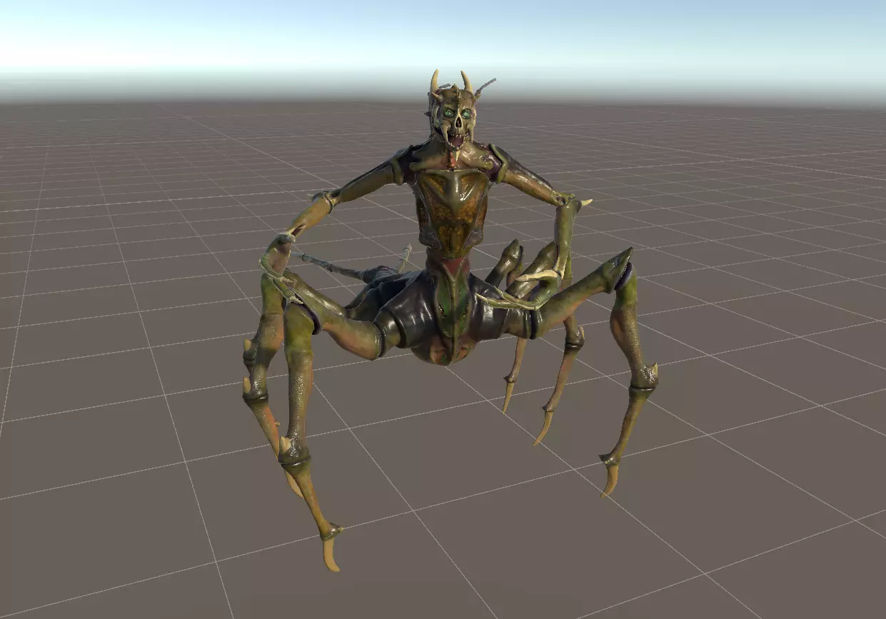 Spider-Like Monster Low-poly 3D model_9