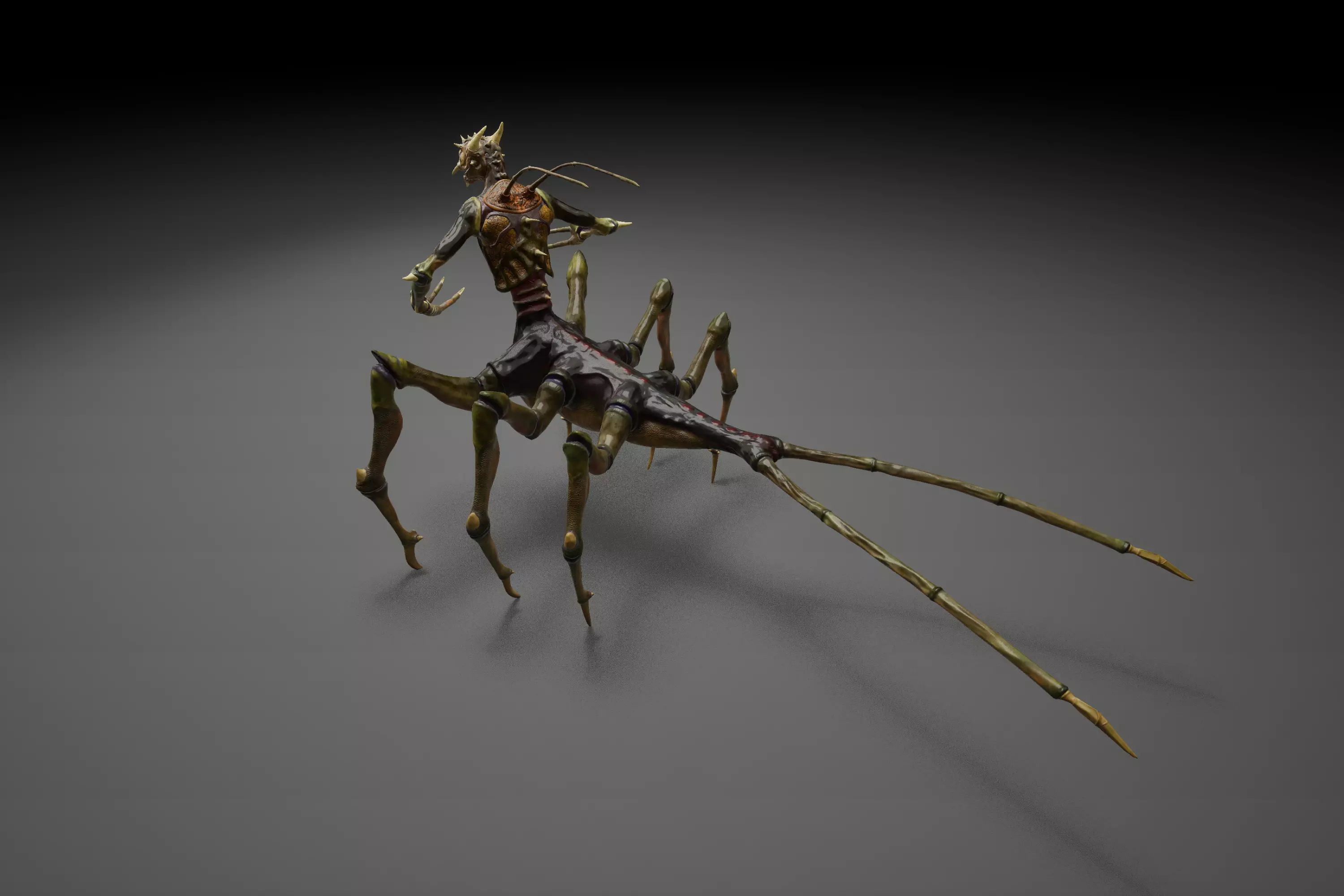 Spider-Like Monster Low-poly 3D model_7