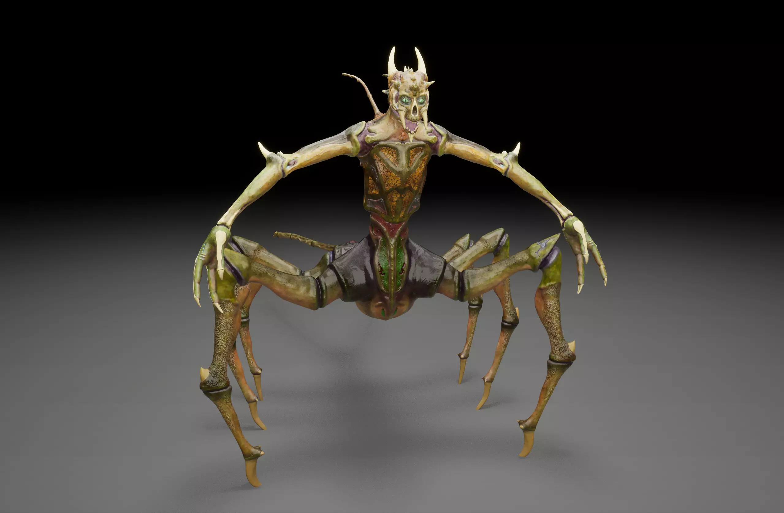 Spider-Like Monster Low-poly 3D model_4
