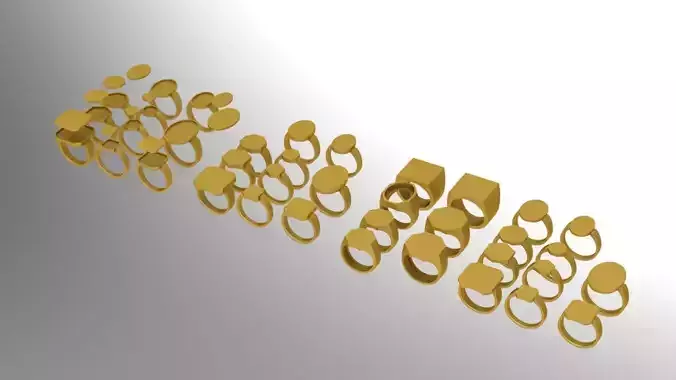 Different types of signet and men ring