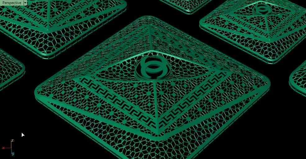 Square fusion arabic service parts 3D print model_4