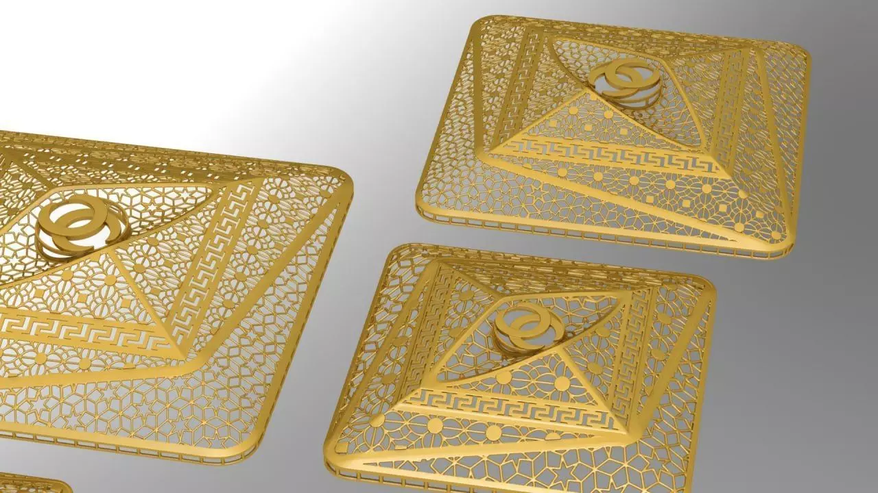 Square fusion arabic service parts 3D print model_2